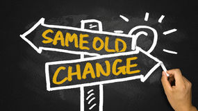 change-same-old-choice-signpost-hand-drawing-blackboard-concept-55982858